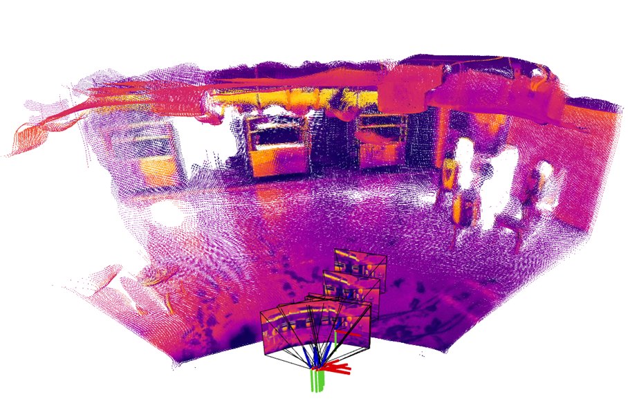 Thermal dense reconstruction result for fireground-style mapping